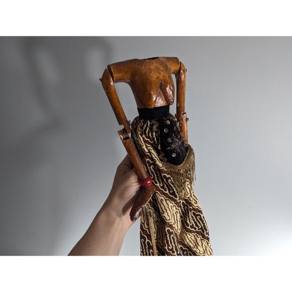 3 Vintage Wayang Golek wooden puppet - bodies only - Picture 4 of 10